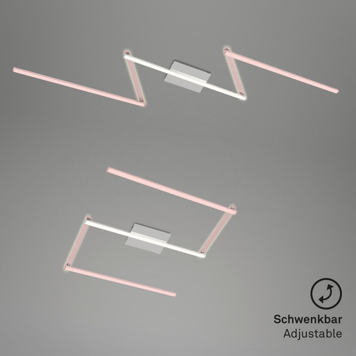 LED-DECKENLEUCHTE Staff 227,2/12/5 cm  - Chromfarben/Alufarben, Basics, Kunststoff/Metall (227,2/12/5cm)