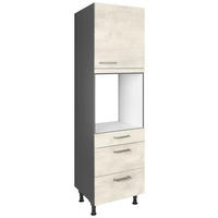 GERÄTEUMBAUSCHRANK 60/216,6/58 cm  Weiss  - Schieferfarben/Weiss, Modern, Holzwerkstoff/Metall (60/216,6/58cm) - Nobilia