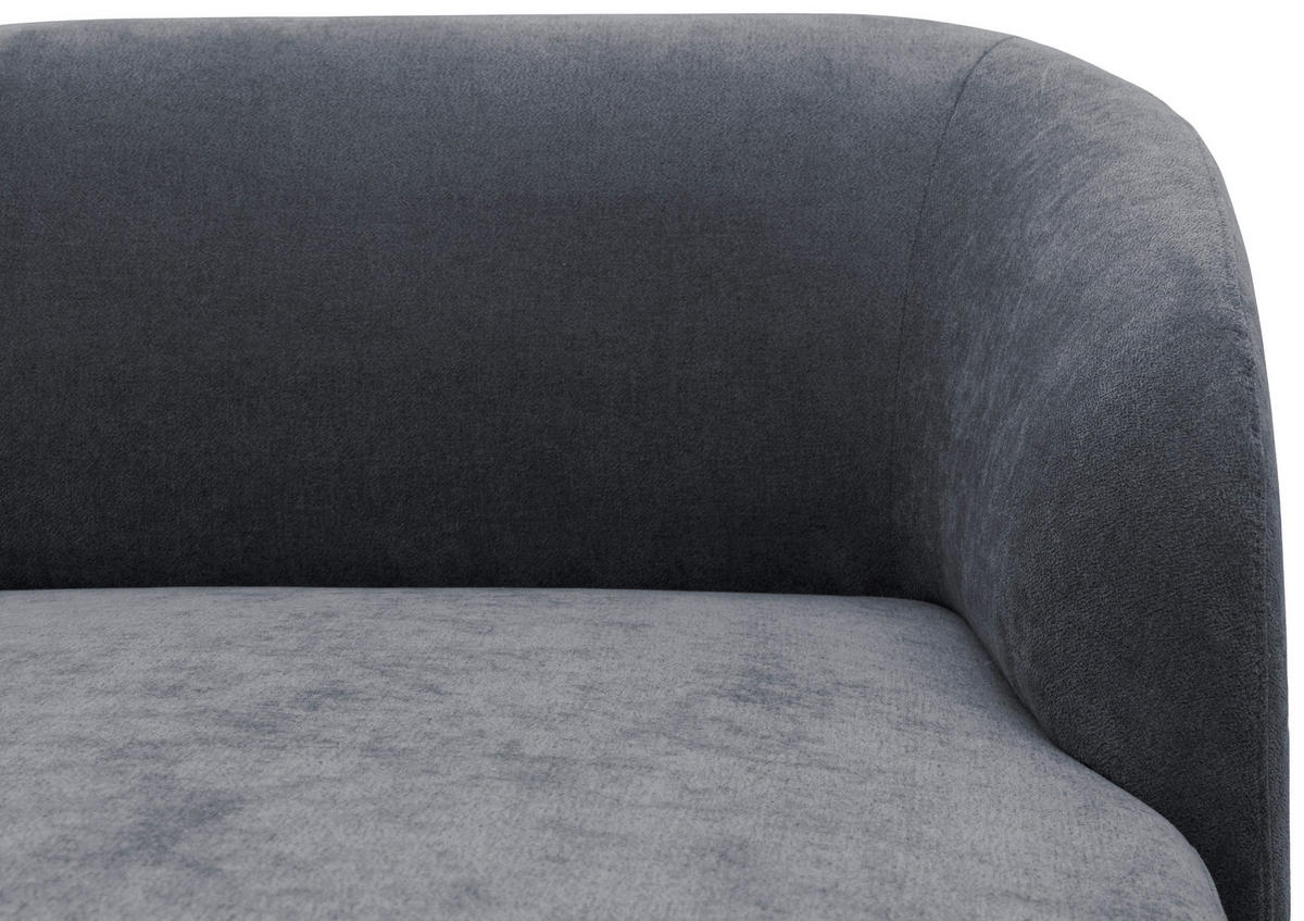 ECKSOFA 100 033 Grau Webstoff Rücken echt  - Taupe/Schwarz, MODERN, Kunststoff/Textil (230/148cm) - Livetastic