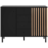 KOMMODE  in 118/90/40 cm  - Schwarz/Eiche Artisan, Design, Holzwerkstoff/Metall (118/90/40cm) - Livetastic