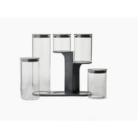 ÉTELTÁROLÓ KÉSZLET   - nemesacélszínű/áttetsző, Basics, műanyag/üveg - Joseph Joseph