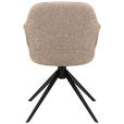 ARMLEHNSTUHL  in Eisen Webstoff  - Schwarz/Cappuccino, Design, Textil/Metall (59,5/85,5/61,5cm) - Novel