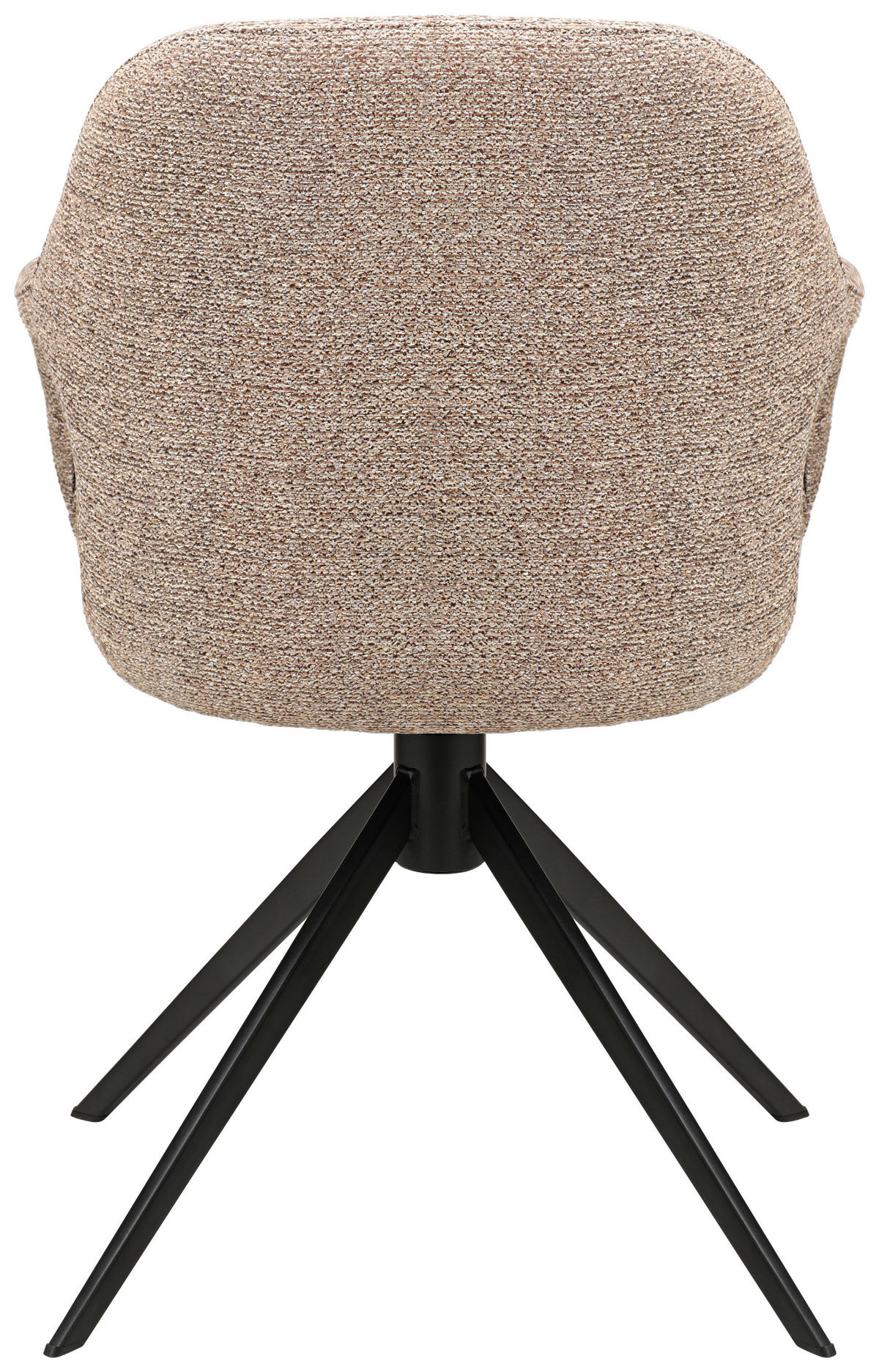 ARMLEHNSTUHL  in Eisen Webstoff  - Schwarz/Cappuccino, Design, Textil/Metall (59,5/85,5/61,5cm) - Novel