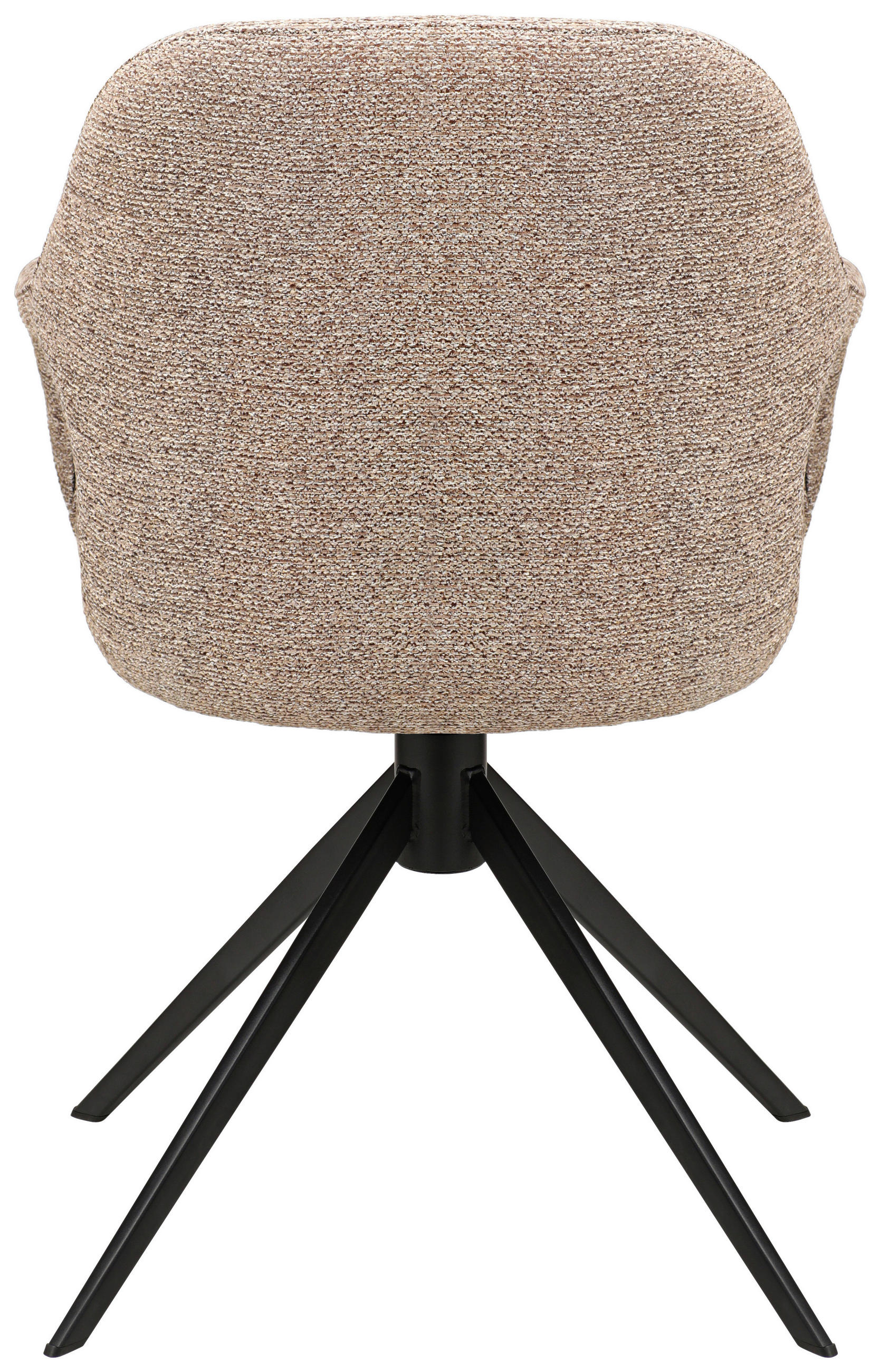 Thumbnail - Novel Armlehnstuhl, Schwarz, Cappuccino, Metall, Textil, Drehkreuz, 59.5x85.5x61.5 cm, Wippfunktion, Sitzfläche 360° dre...