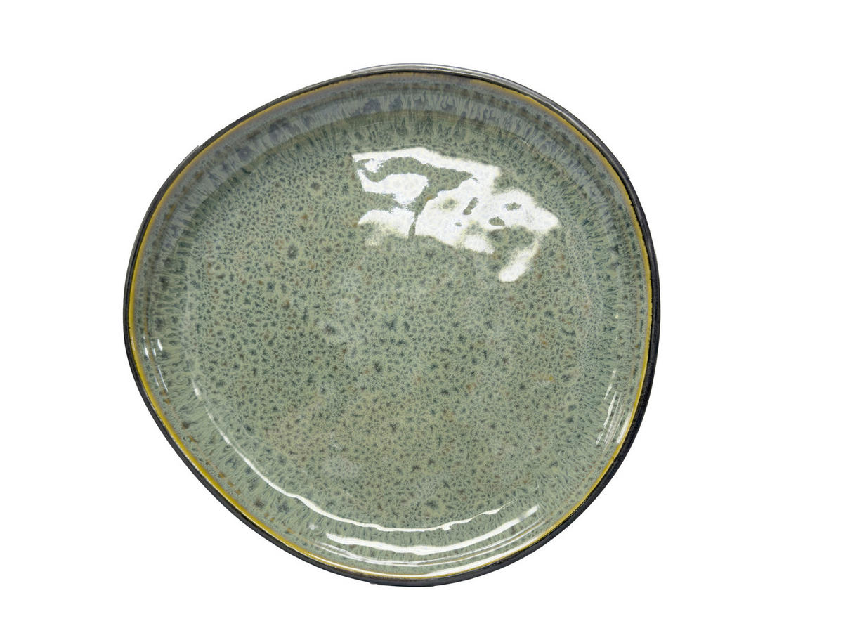 DESSERTTELLER Grün 22,6/22,3 cm SØREN GREEN  - Grün, Trend, Keramik (22,6/22,3cm) - Novel