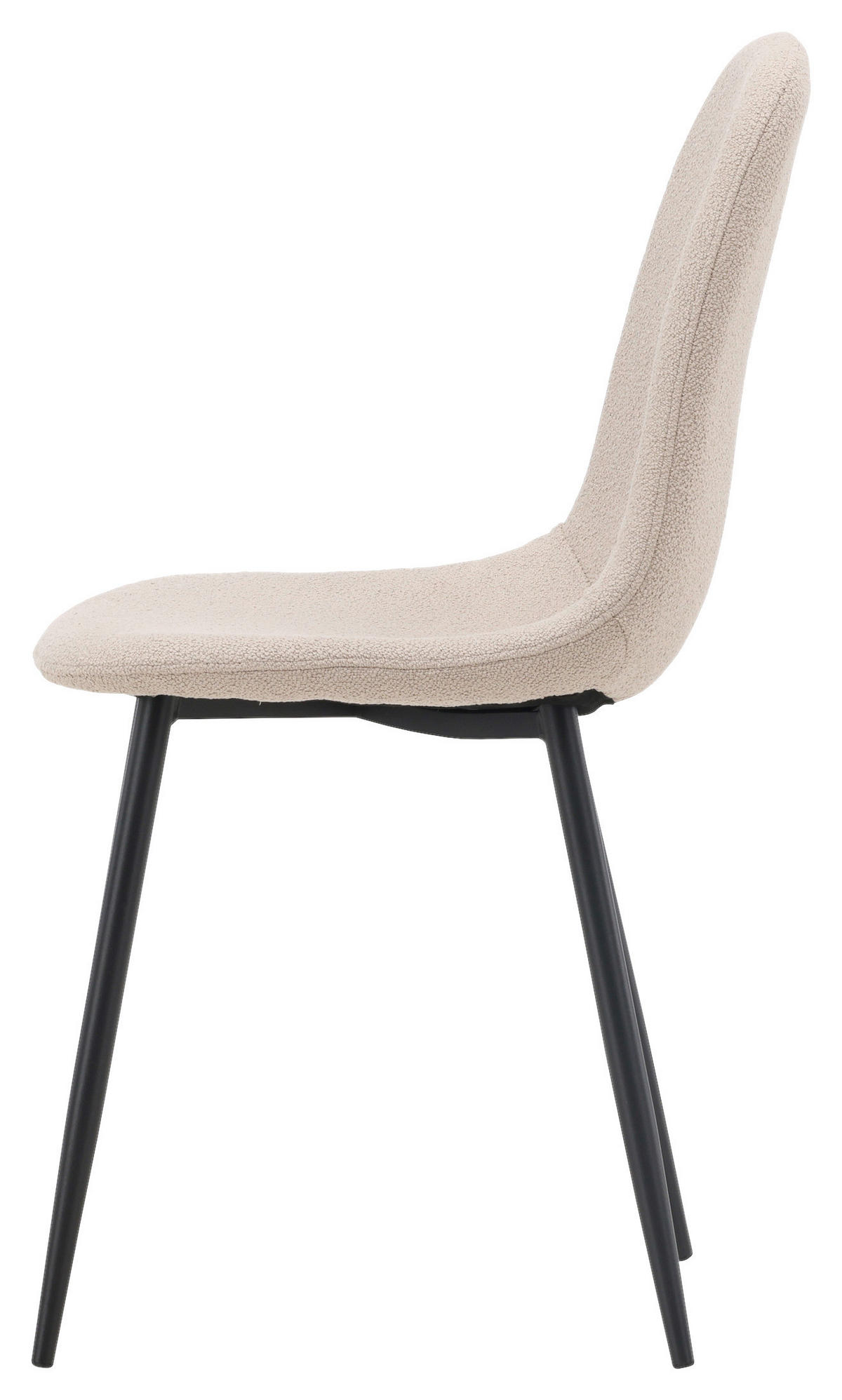 STOLSET 2 styck stål bouclé  - beige/svart, Design, metall/textil (45/90/52cm) - Livetastic