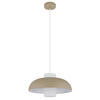 HÄNGELEUCHTE 38/120 cm    - Sandfarben/Weiss, Trend, Glas/Textil (38/120cm) - Globo