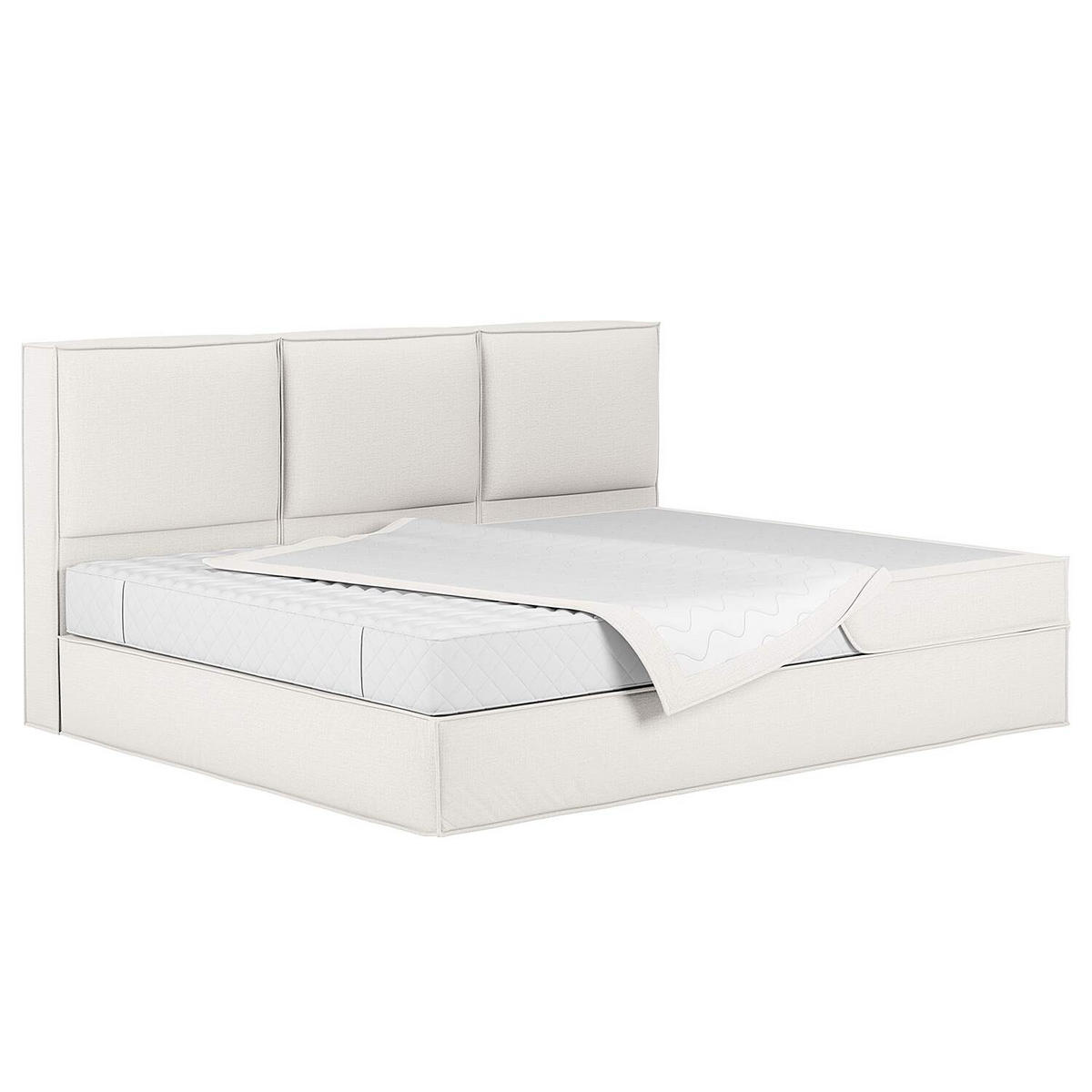 BOXSPRINGBETT 270/220 cm  in Creme  - Creme, Design, Textil (270/220cm) - home24