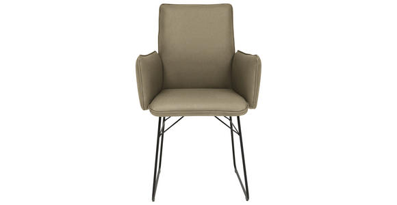 ARMLEHNSTUHL  in Stahl Mikrofaser  - Schwarz/Grün, Design, Textil/Metall (61/91/60cm) - Dieter Knoll