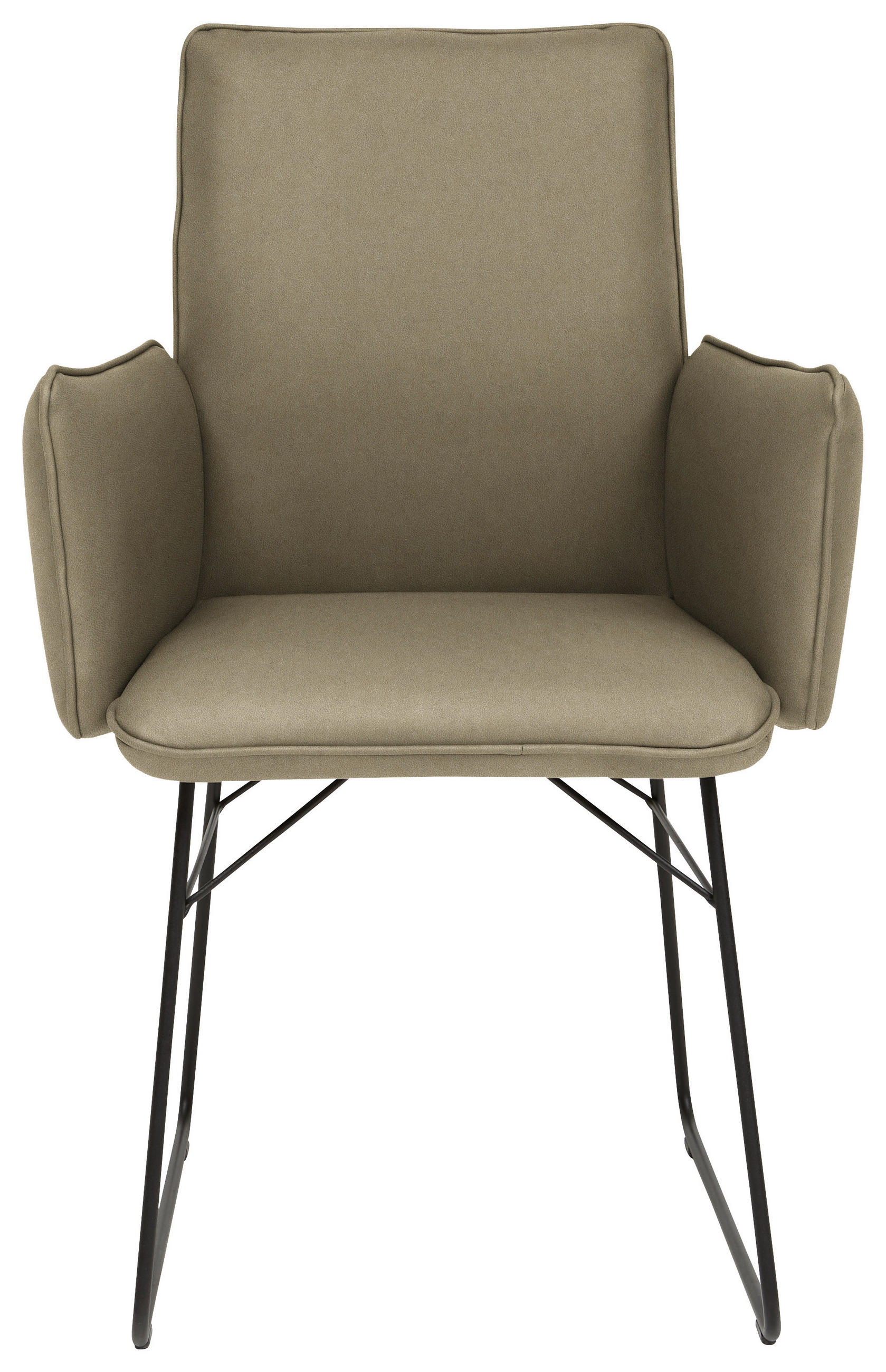 ARMLEHNSTUHL  in Stahl Mikrofaser  - Schwarz/Grün, Design, Textil/Metall (61/91/60cm) - Dieter Knoll