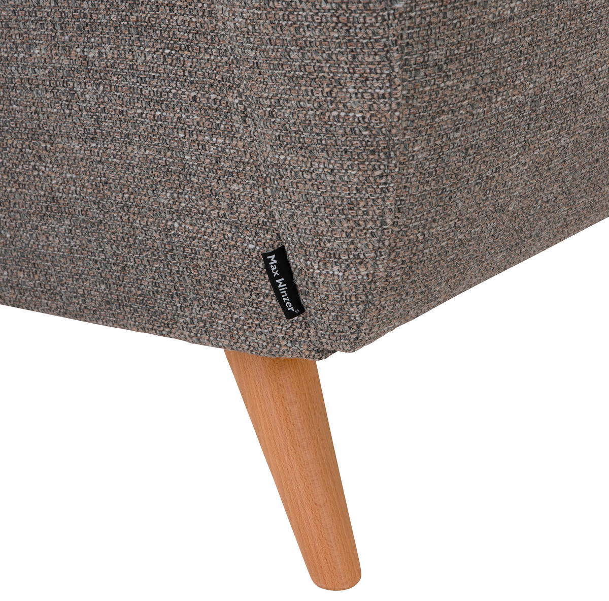 SESSEL in Flachgewebe Grau  - Naturfarben/Grau, Design, Holz/Textil (83/85/82cm) - Max Winzer
