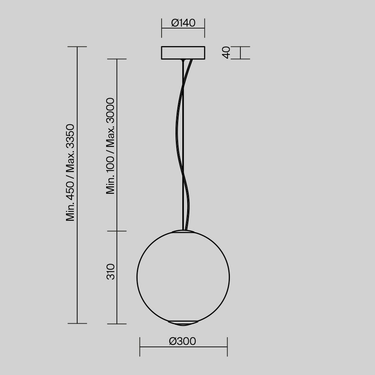 PENDELLEUCHTE Bruma 30/335 cm  - Chromfarben, Design, Metall (30/335cm) - MAYTONI