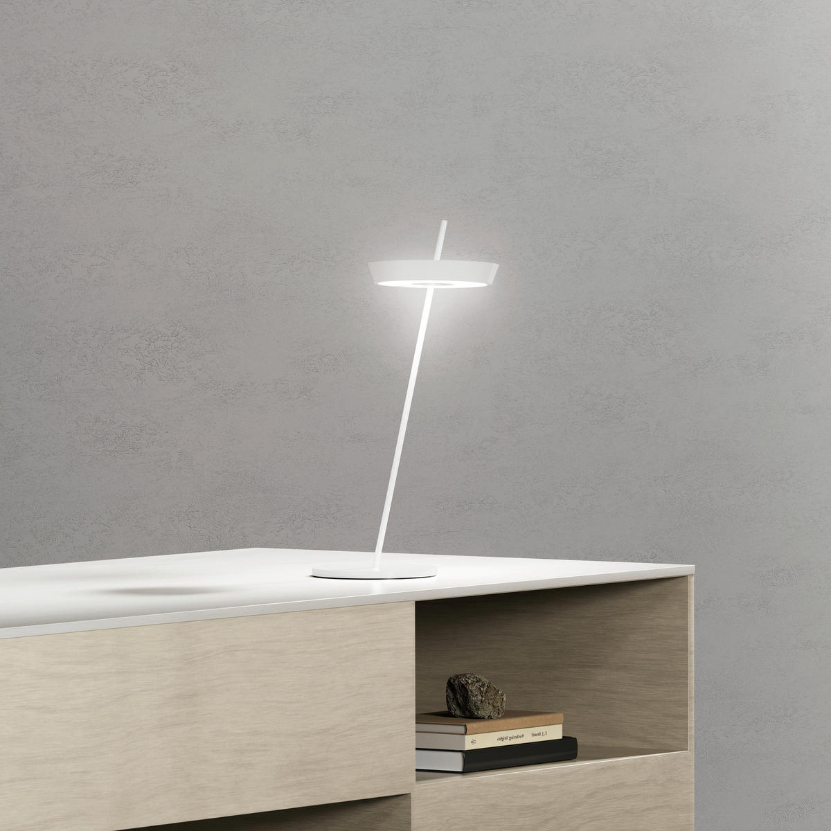 AKKU-TISCHLEUCHTE Mahina 20,7/13,3/35,5 cm   - Weiß Hochglanz, Design, Metall (20,7/13,3/35,5cm)