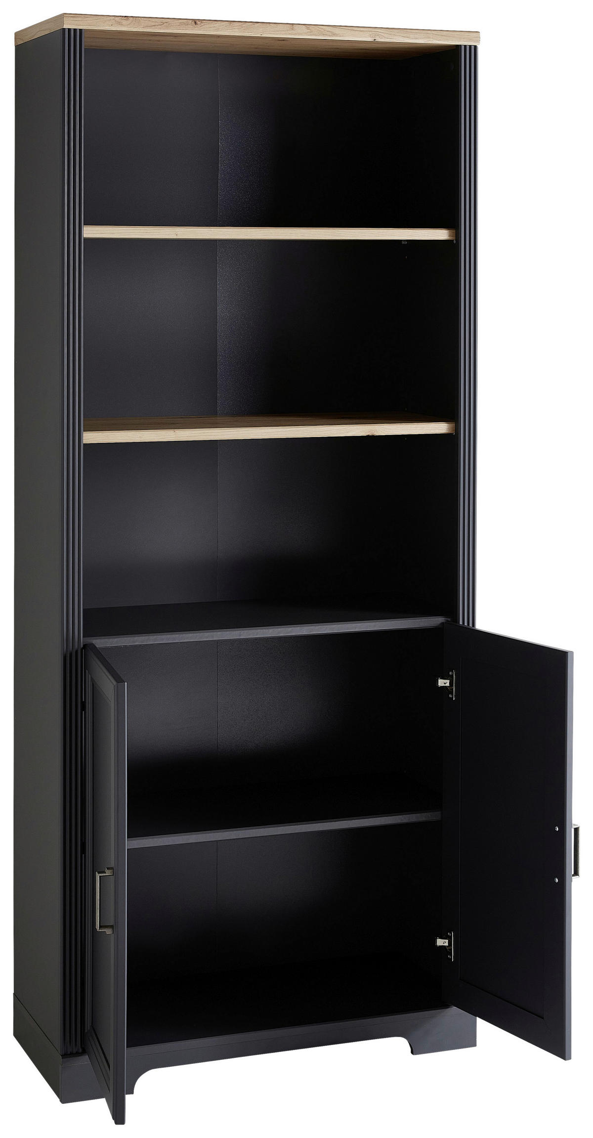 AKTENSCHRANK Graphitfarben, Eiche Artisan  - Graphitfarben/Eiche Artisan, KONVENTIONELL, Holzwerkstoff (86/204/38cm) - Carryhome