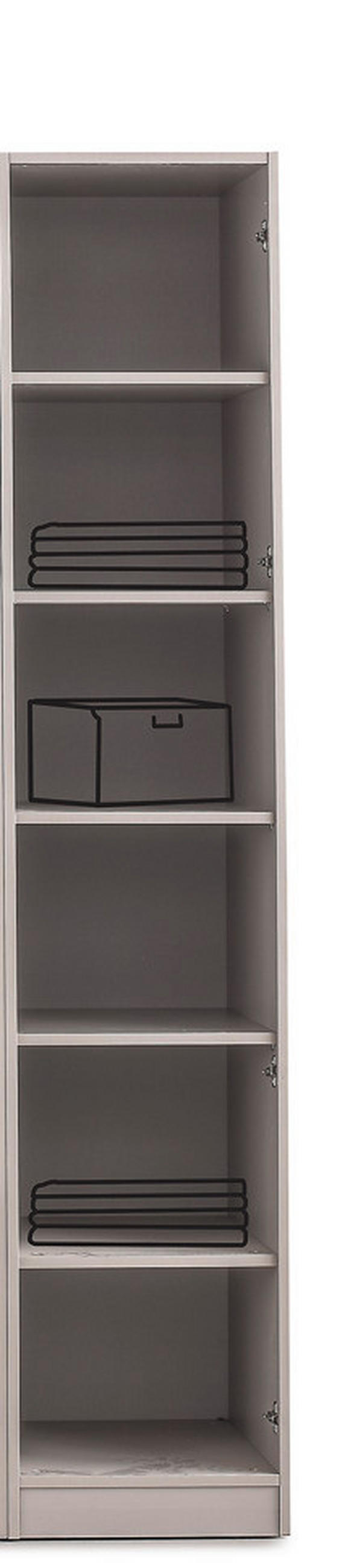 DULAP CU UȘI ROTATIVE gri  - gri, Design, material pe bază de lemn (45/220/60cm) - Novel
