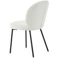 STUHL  in Eisen Leinenoptik Holz, Metall, Textil  - Schwarz/Weiß, Design, Holz/Textil (49/86/64cm) - Ambia Home