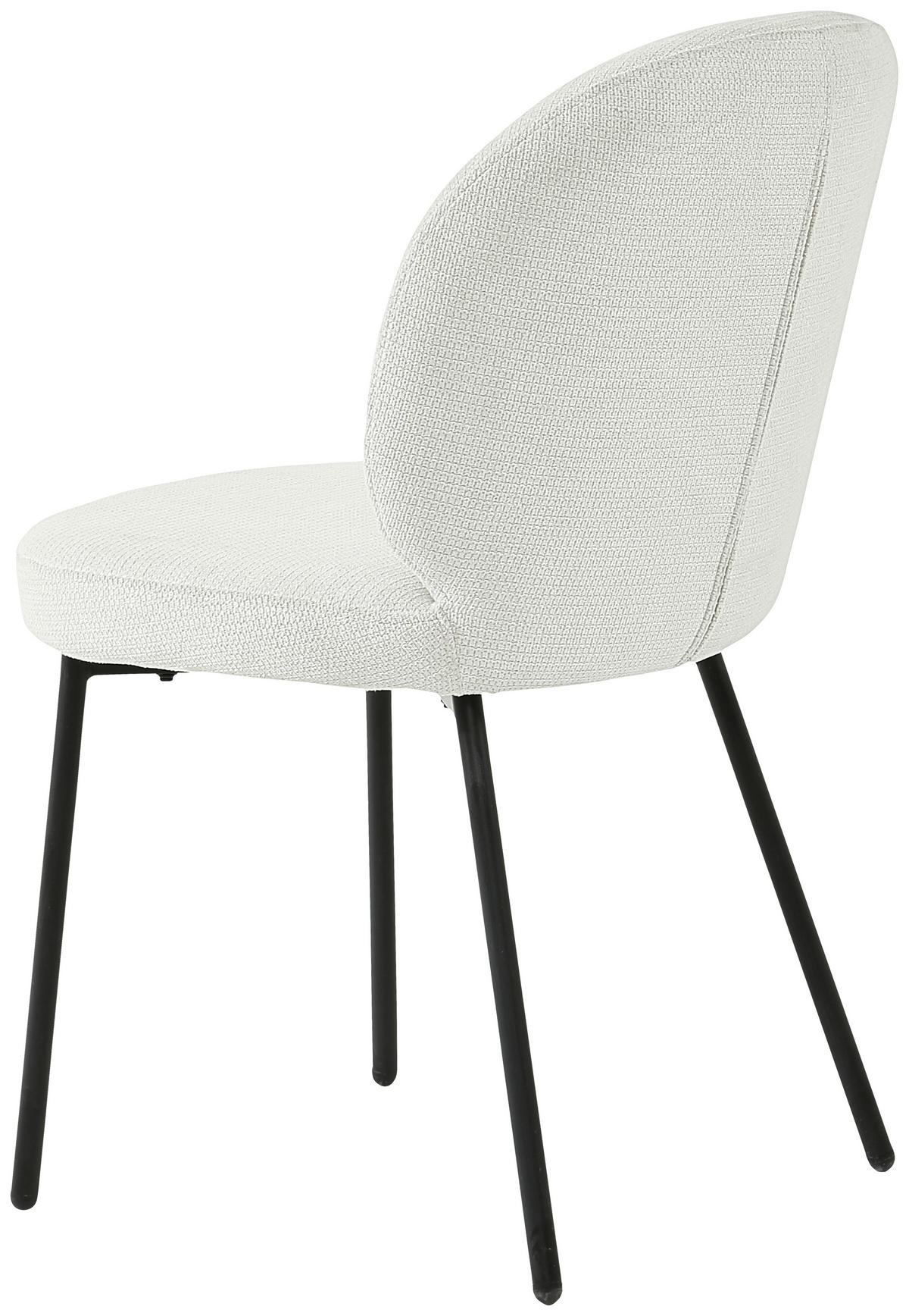 STUHL  in Eisen Leinenoptik Holz, Metall, Textil  - Schwarz/Weiß, Design, Holz/Textil (49/86/64cm) - Ambia Home