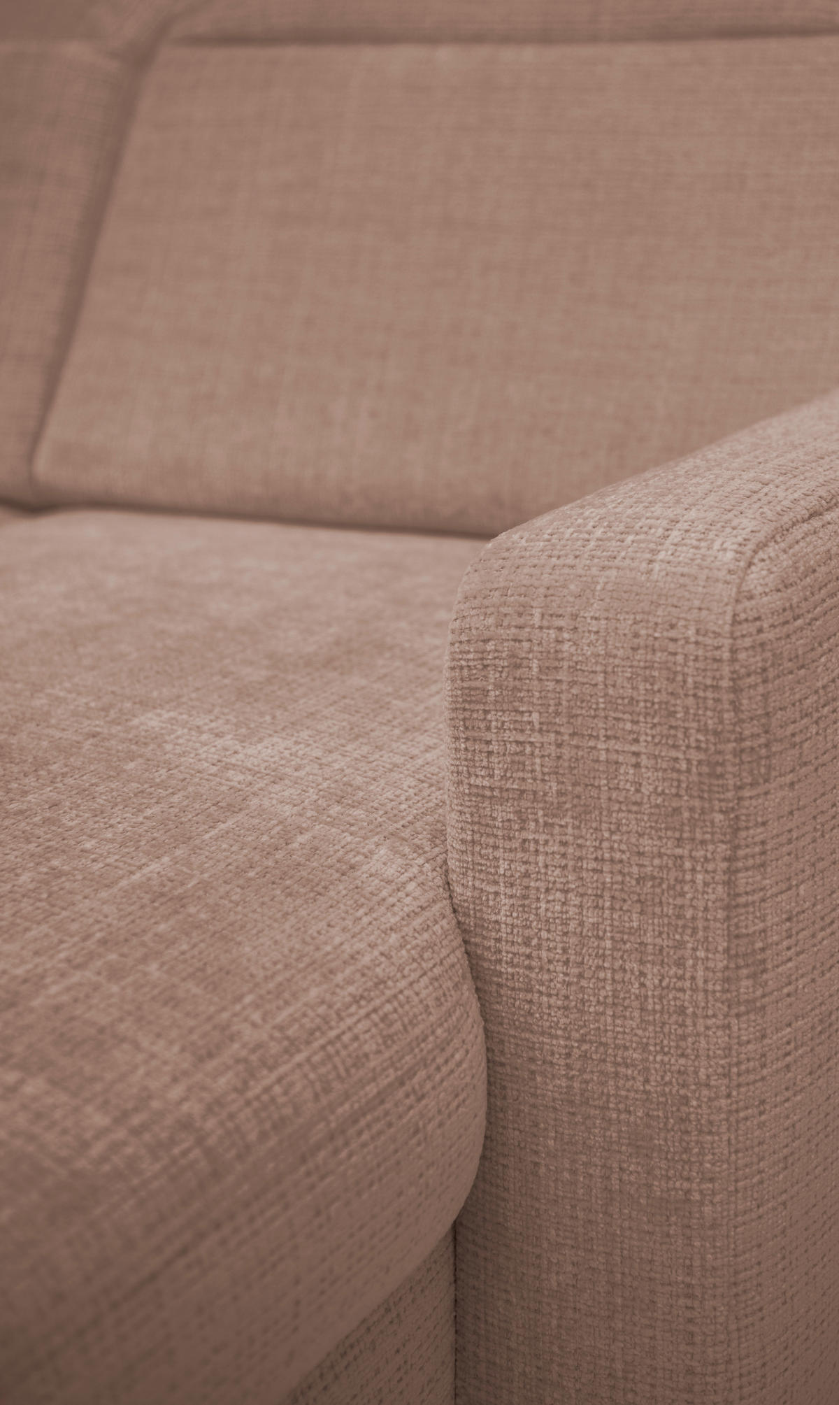 ECKSOFA FABIO Rostfarben Chenille Bettkasten, Kopfteilverstellung  - Rostfarben/Schwarz, Design, Textil/Metall (174/223cm) - Livetastic