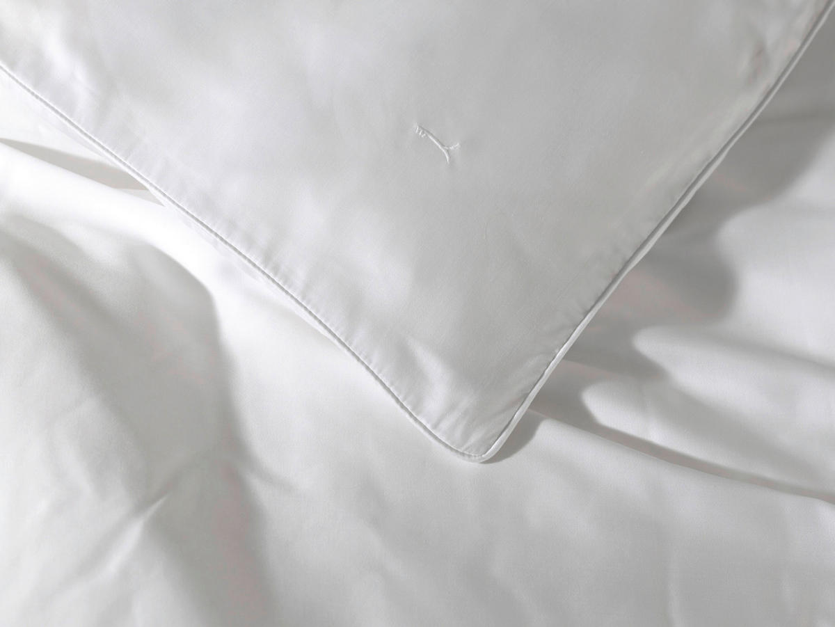 BETTWÄSCHE 2-teilig Suite-New-York Makosatin 135/200 cm  - Weiß, Basics, Textil (135/200cm)