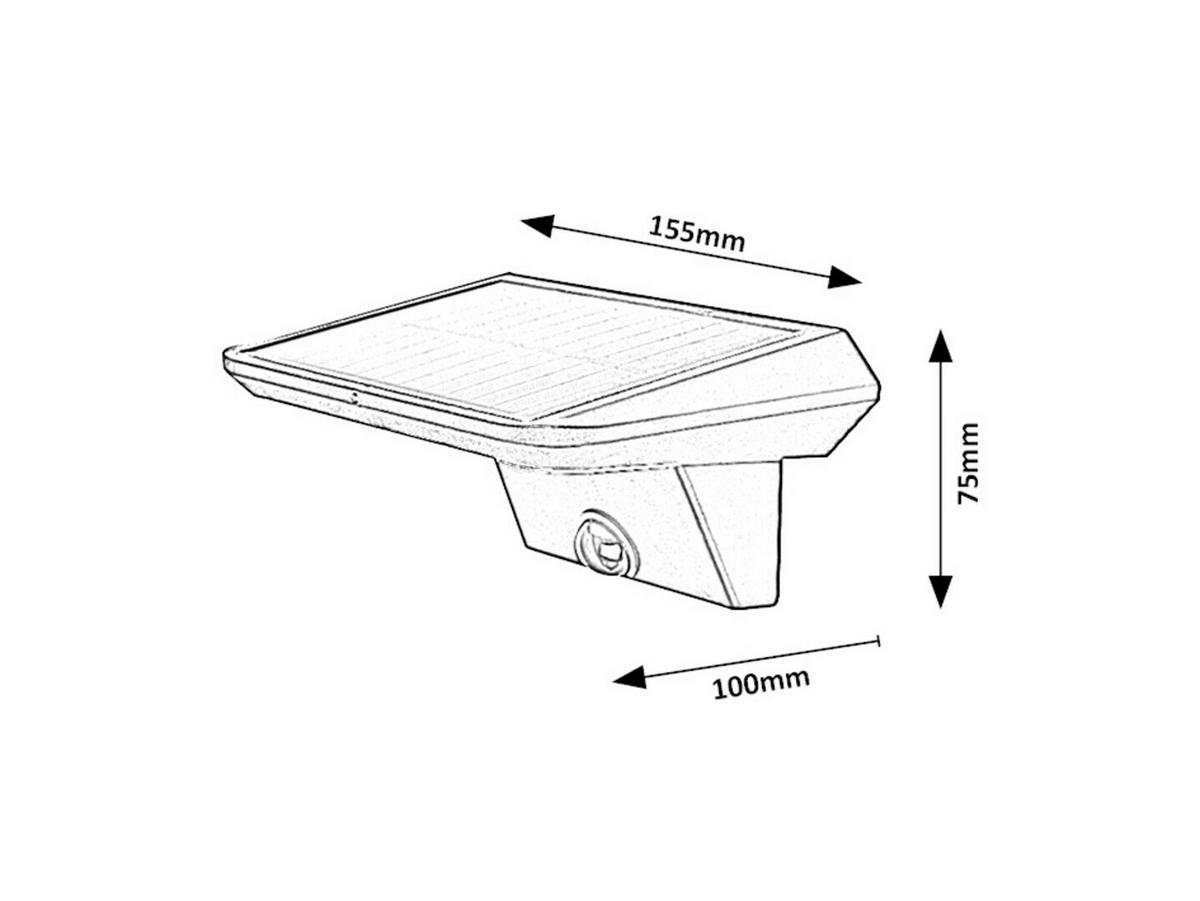 SVJETILJKA SOLARNA Qesa  - crna, Basics, plastika (15.5/7.5cm)