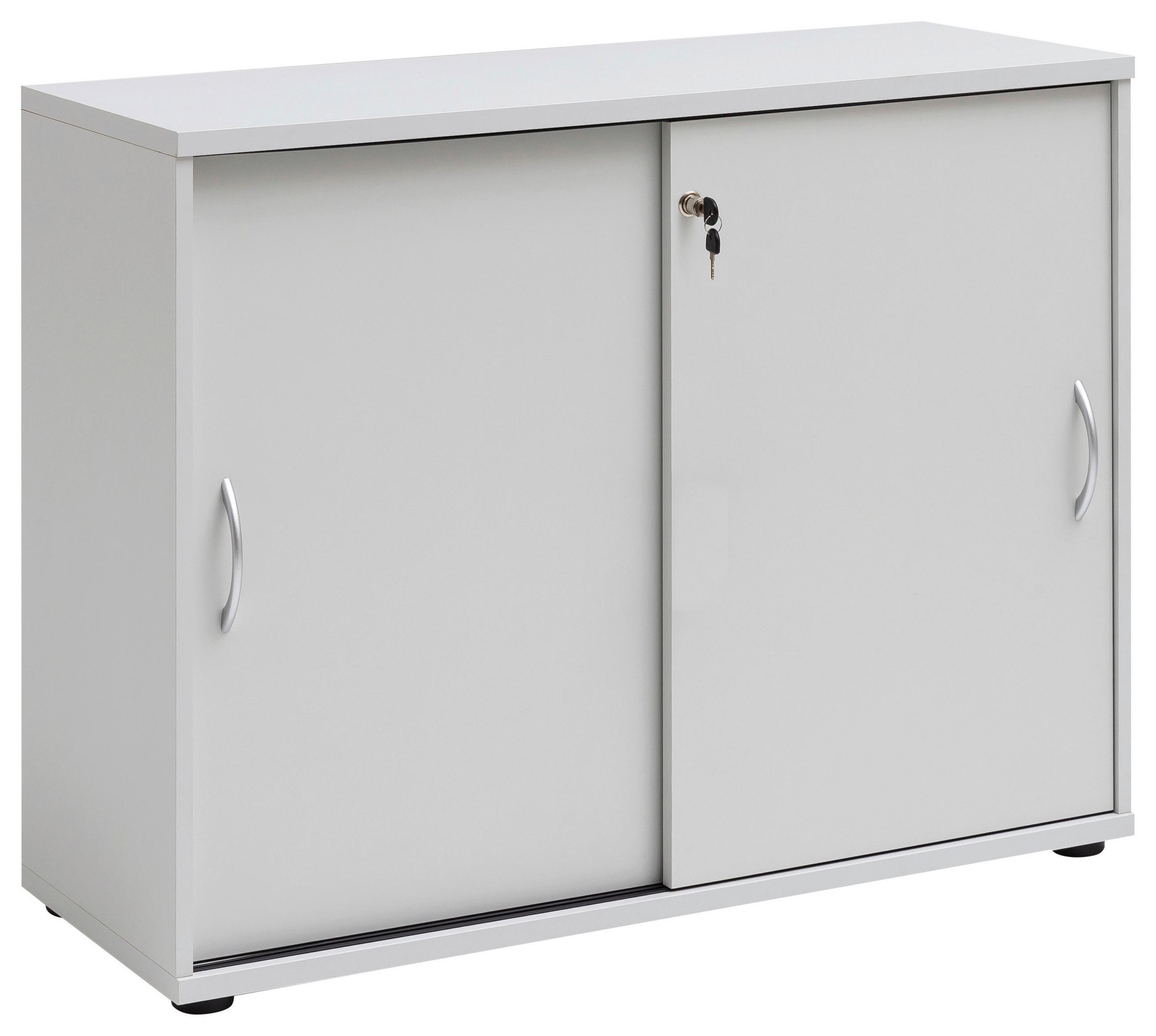 AKTENSCHRANK Hellgrau  - Hellgrau, Basics, Holzwerkstoff (100/77,4/39,5cm) - MID.YOU