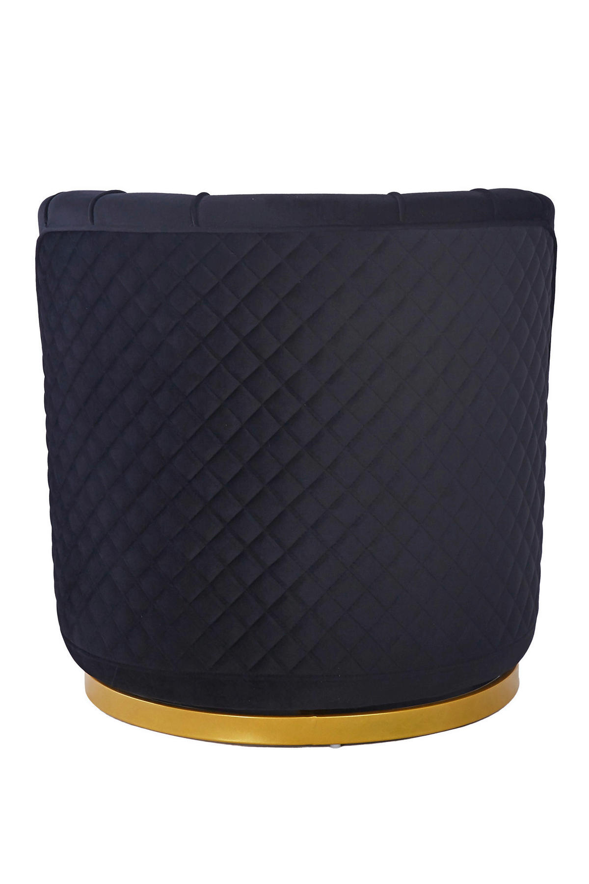 SESSEL in Samt Schwarz  - Goldfarben/Schwarz, MODERN, Textil/Metall (68/77/57cm) - Livetastic