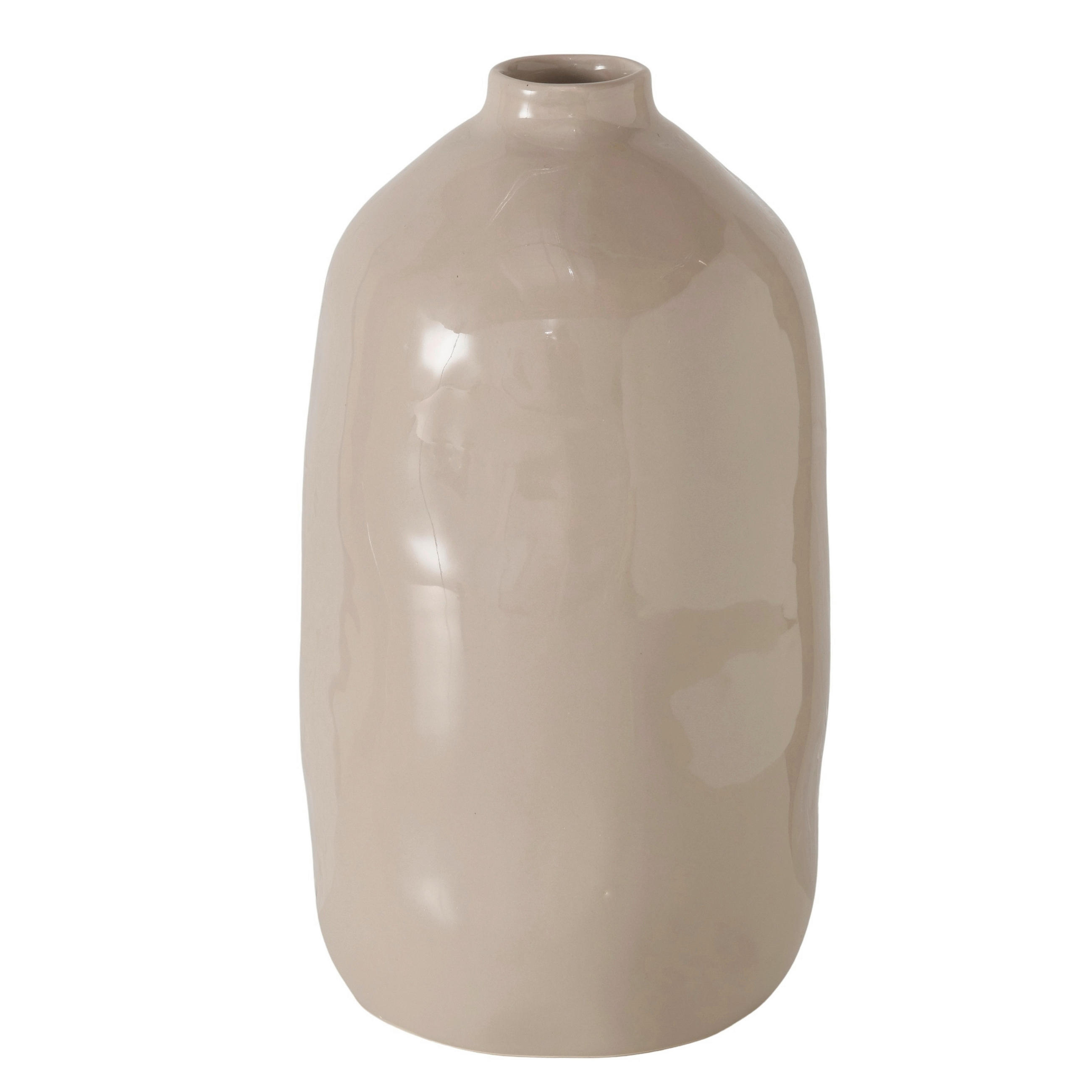 VASE  - Beige, Basics, Keramik (13/25cm) - Ambia Home