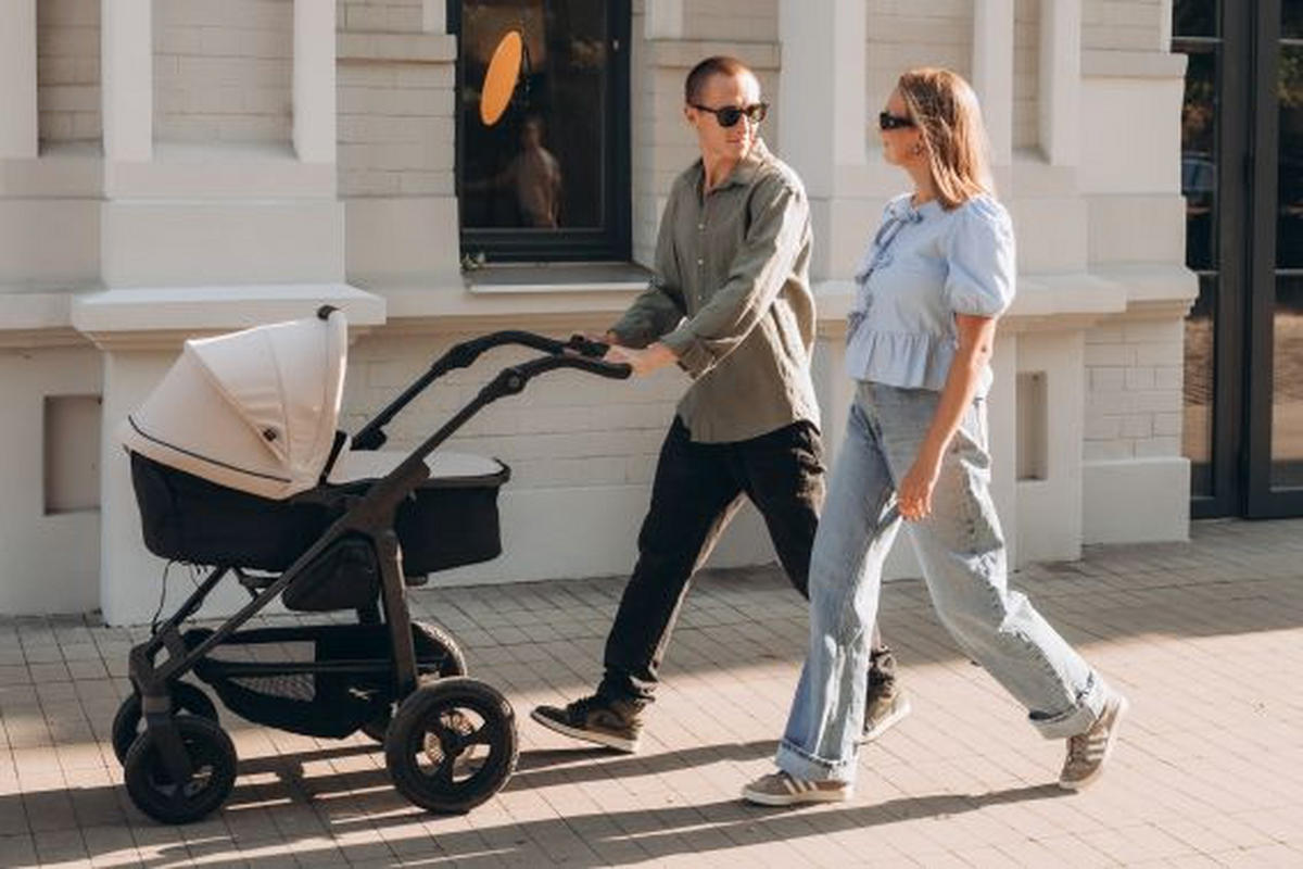 KOMBIKINDERWAGEN    - Anthrazit, Basics, Metall (57/110/108cm) - TFK