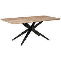 ESSTISCH rechteckig Sonoma Eiche  - Schwarz/Sonoma Eiche, LIFESTYLE, Holzwerkstoff/Metall (180/90/76cm) - MID.YOU