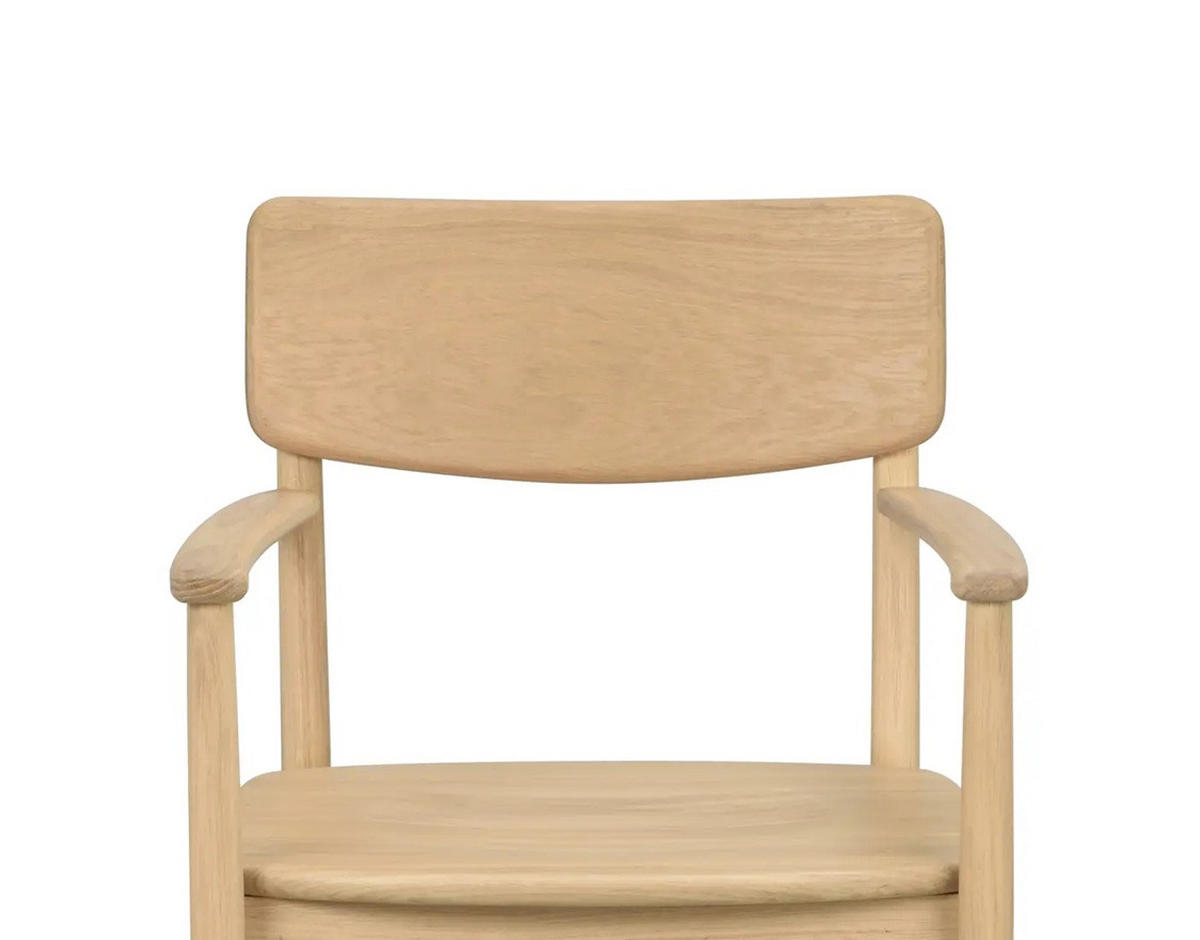 STOL MED ARMSTÖD     - ekfärgad, Klassisk, trä (56/86/52cm) - Rowico