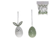 ANHÄNGER   - Salbeigrün/Weiß, LIFESTYLE, Kunststoff (4,5/8cm)