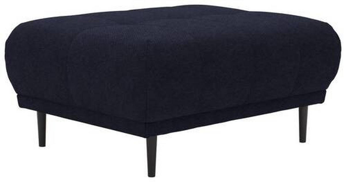 HOCKER in Textil Schwarz  - Schwarz, Design, Holz/Textil (93/45/77cm) - Stylife