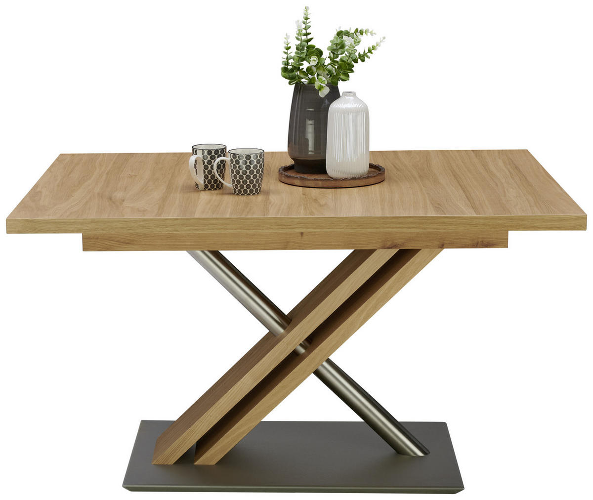 ESSTISCH Eichefarben rechteckig  ausziehbar, in verschiedenen Größen erhältlich, in verschiedenen Holzarten erhältlich, in verschiedenen Holzdekoren erhältlich, Variantenauswahl  - Eichefarben, Design, Holz/Holzwerkstoff (120-168/80/75cm) - Moderano