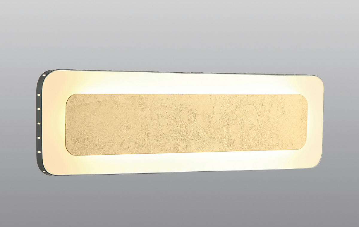 LED-WANDLEUCHTE 40/12/4,5 cm   - Goldfarben/Schwarz, Design, Metall (40/12/4,5cm)