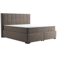 ČALÚNENÁ POSTEĽ, 180/200 cm, taupe - taupe, Basics, drevo/textil (180/200cm) - Blanar