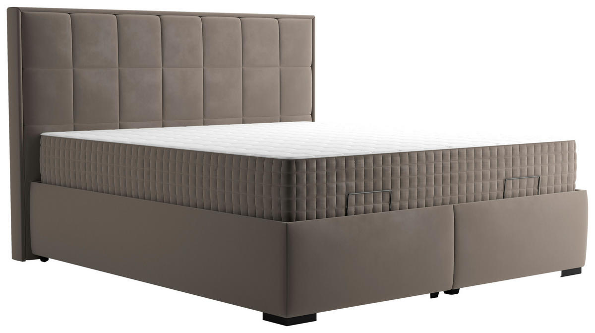 ČALÚNENÁ POSTEĽ, 180/200 cm, taupe - taupe, Basics, drevo/textil (180/200cm) - Blanar