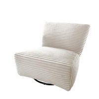 XXL-SESSEL Cord Weiß    - Schwarz/Weiß, Trend, Textil/Metall (95/77/94cm) - Livetastic