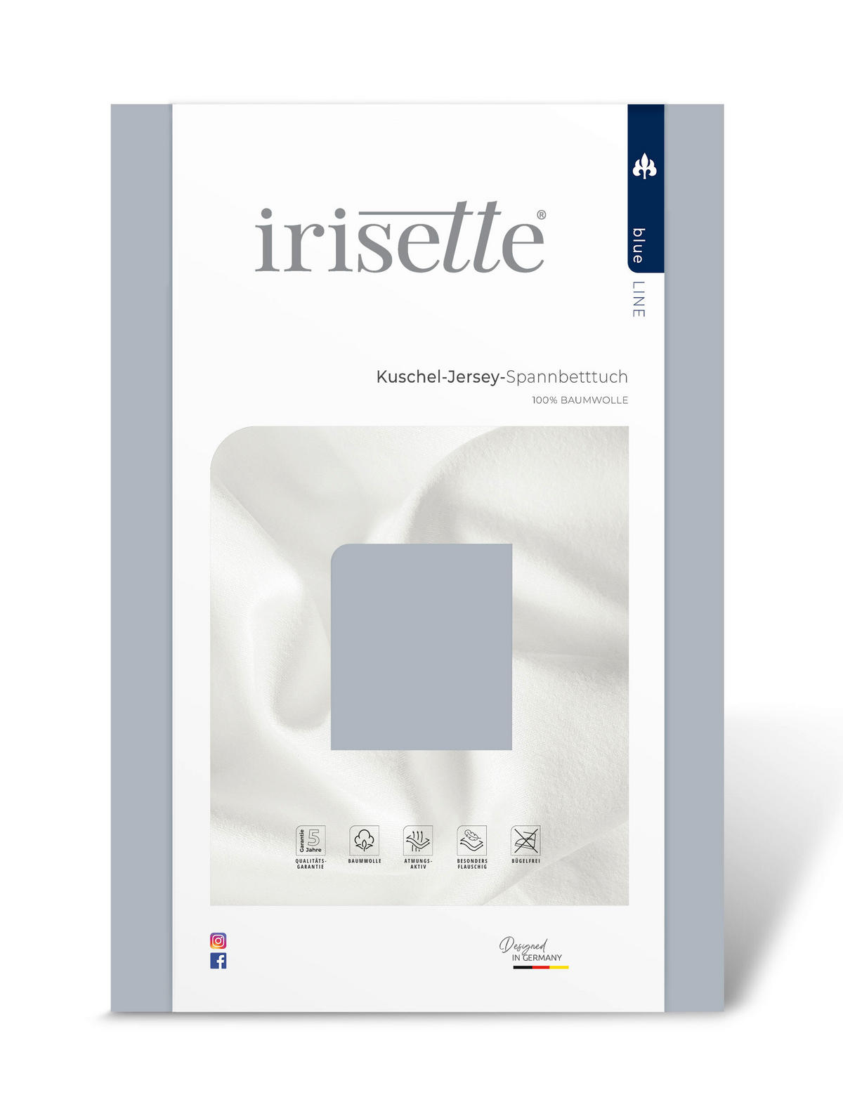 SPANNLEINTUCH 180-200/200 cm Jersey  - Blau, KONVENTIONELL, Textil (180-200/200cm) - Irisette