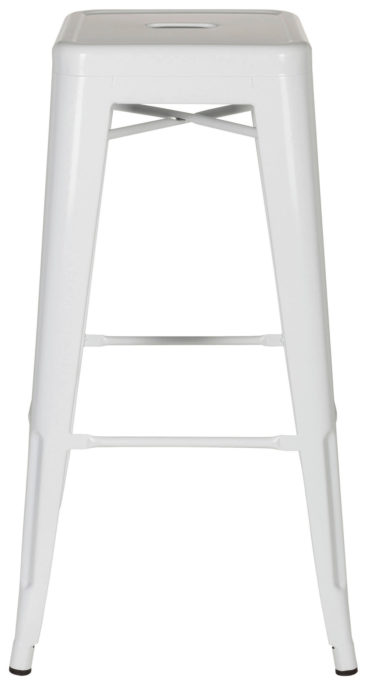 BAROVÁ ŽIDLE, bílá - bílá, Basics, kov (44/77/44cm) - MID.YOU