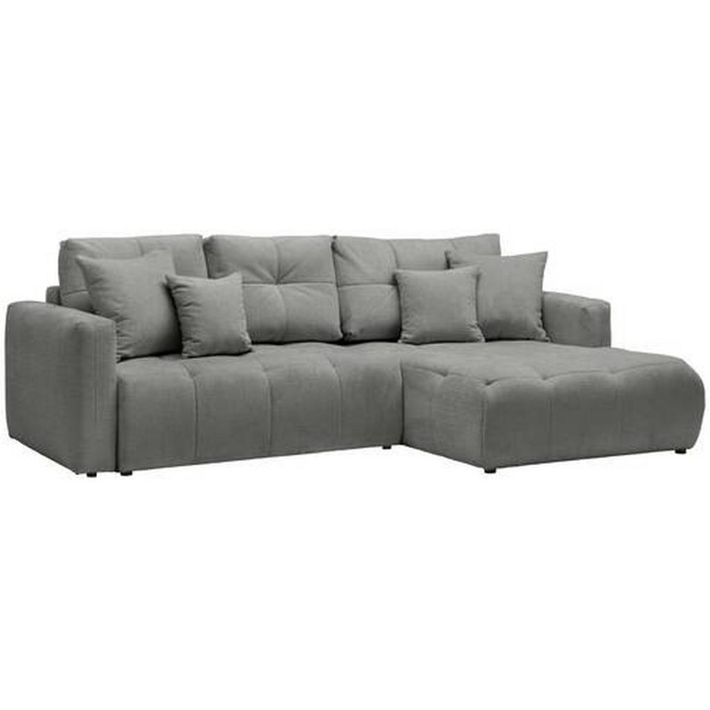 Thumbnail - Hom`in Ecksofa, Dunkelgrau, Textil, 3-Sitzer, Füllung: Schaumstoff, Ottomane rechts, L-Form, 276x172 cm, Stoffauswahl, L...