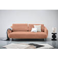 SCHLAFSOFA Chenille Rostfarben  - Rostfarben/Schwarz, KONVENTIONELL, Textil/Metall (228/75/98cm) - Carryhome