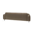 3-SITZER-SOFA  in Echtleder Hellbraun   - Hellbraun/Anthrazit, Design, Leder/Metall (230/70/109cm) - Johann Jakob
