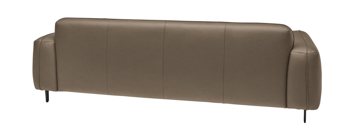 3-SITZER-SOFA  in Echtleder Hellbraun   - Hellbraun/Anthrazit, Design, Leder/Metall (230/70/109cm) - Johann Jakob