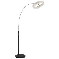 LED-STEHLEUCHTE 92,5/40/190 cm    - Klar/Schwarz, Design, Glas/Kunststoff (92,5/40/190cm) - Globo