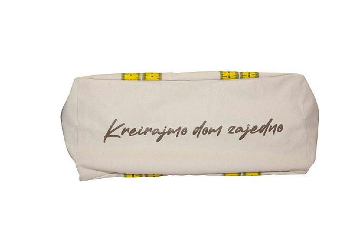 TORBA ZA KUPOVINU  žuta, bež   - bež/žuta, Basics, tekstil (45/35cm)