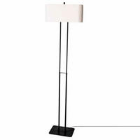 STOJACIA LAMPA, 40/150 cm  - čierna/biela, Design, kov/textil (40/150cm) - By Rydéns