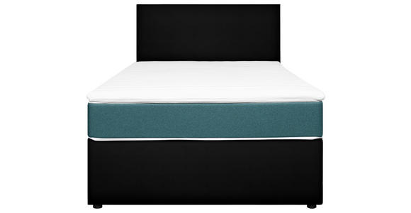 BOXBETT 120/200 cm in Schwarz, Türkis - Türkis/Schwarz, KONVENTIONELL, Holz/Holzwerkstoff (120/200cm) - Carryhome