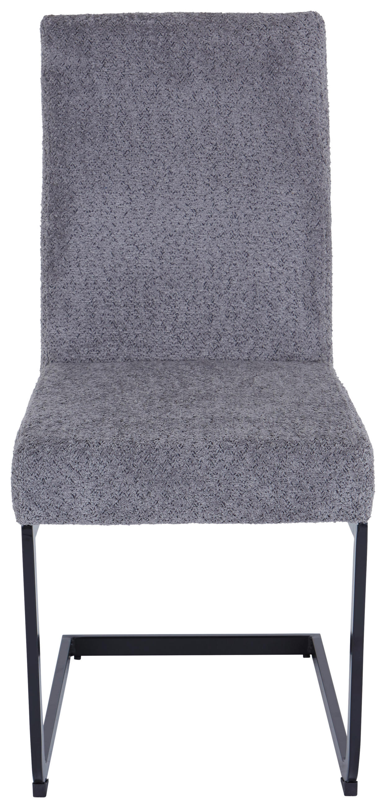 SCHWINGSTUHL  in Eisen Leinenoptik  - Schwarz/Grau, MODERN, Textil/Metall (46/95/64cm) - MID.YOU