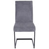 SCHWINGSTUHL  in Eisen Leinenoptik  - Schwarz/Grau, MODERN, Textil/Metall (46/95/64cm) - MID.YOU