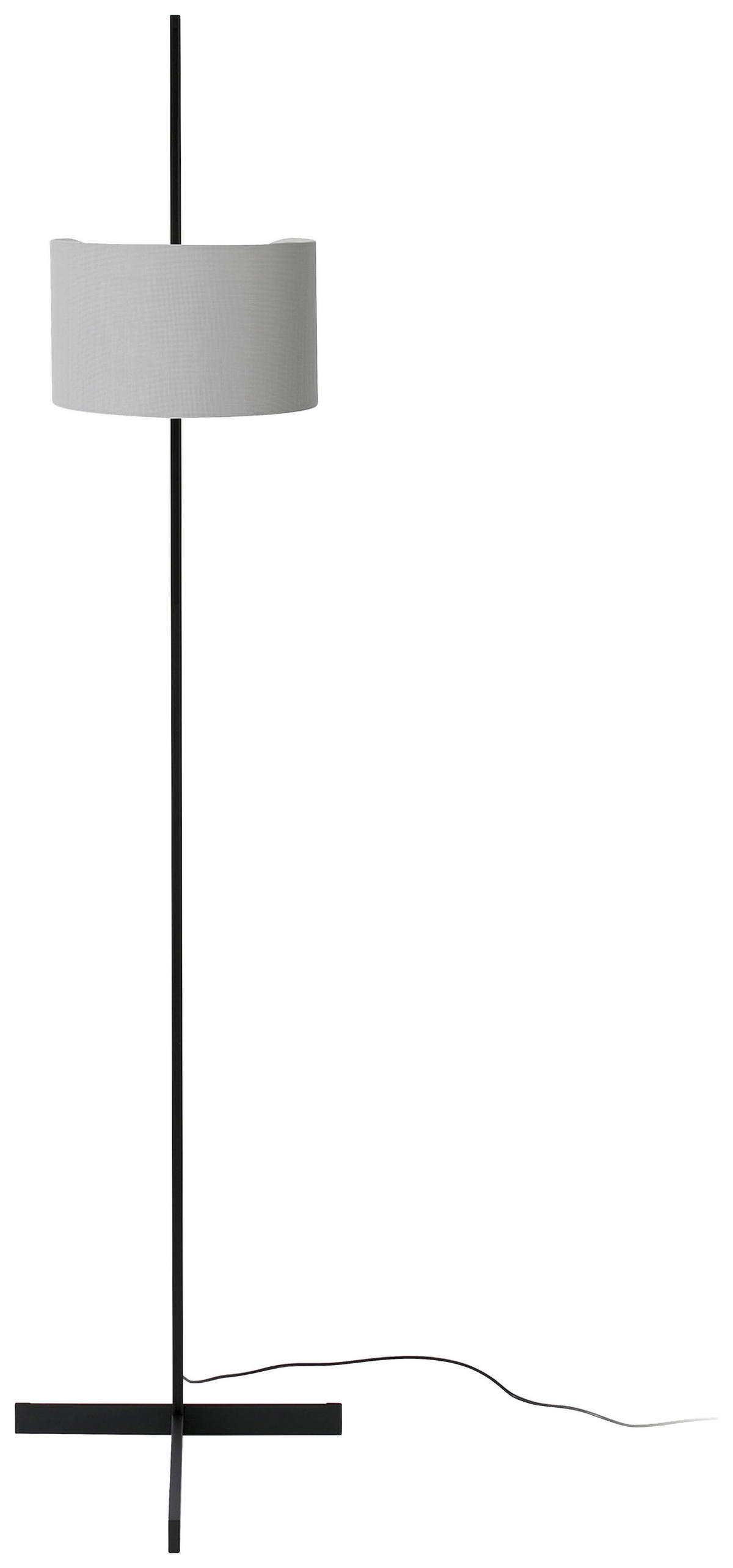 STEHLEUCHTE Minimalistisch 30/40/175 cm  - Schwarz/Grau, Design, Textil/Metall (30/40/175cm) - Faro Barcelona